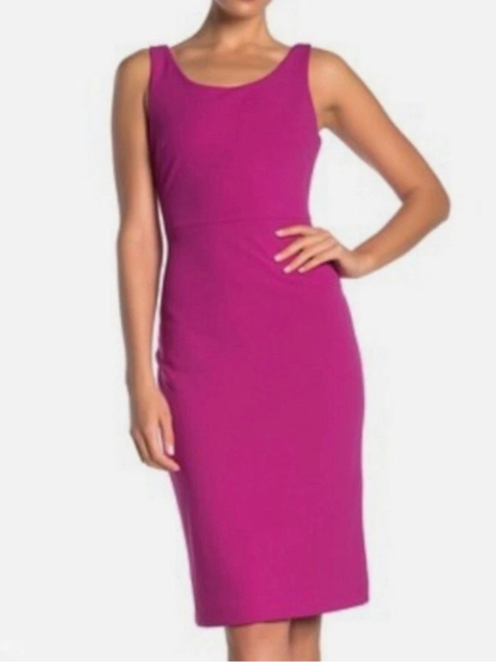Betsey Johnson Pink Sheath Dress | Sleeveless Scoop Neck | Size 6